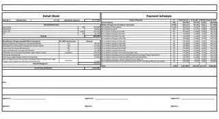 Prestige Southern Star Costing Detaila